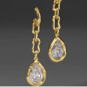 Alexis Bittar Asterales Gold Link Pear Drop Earring